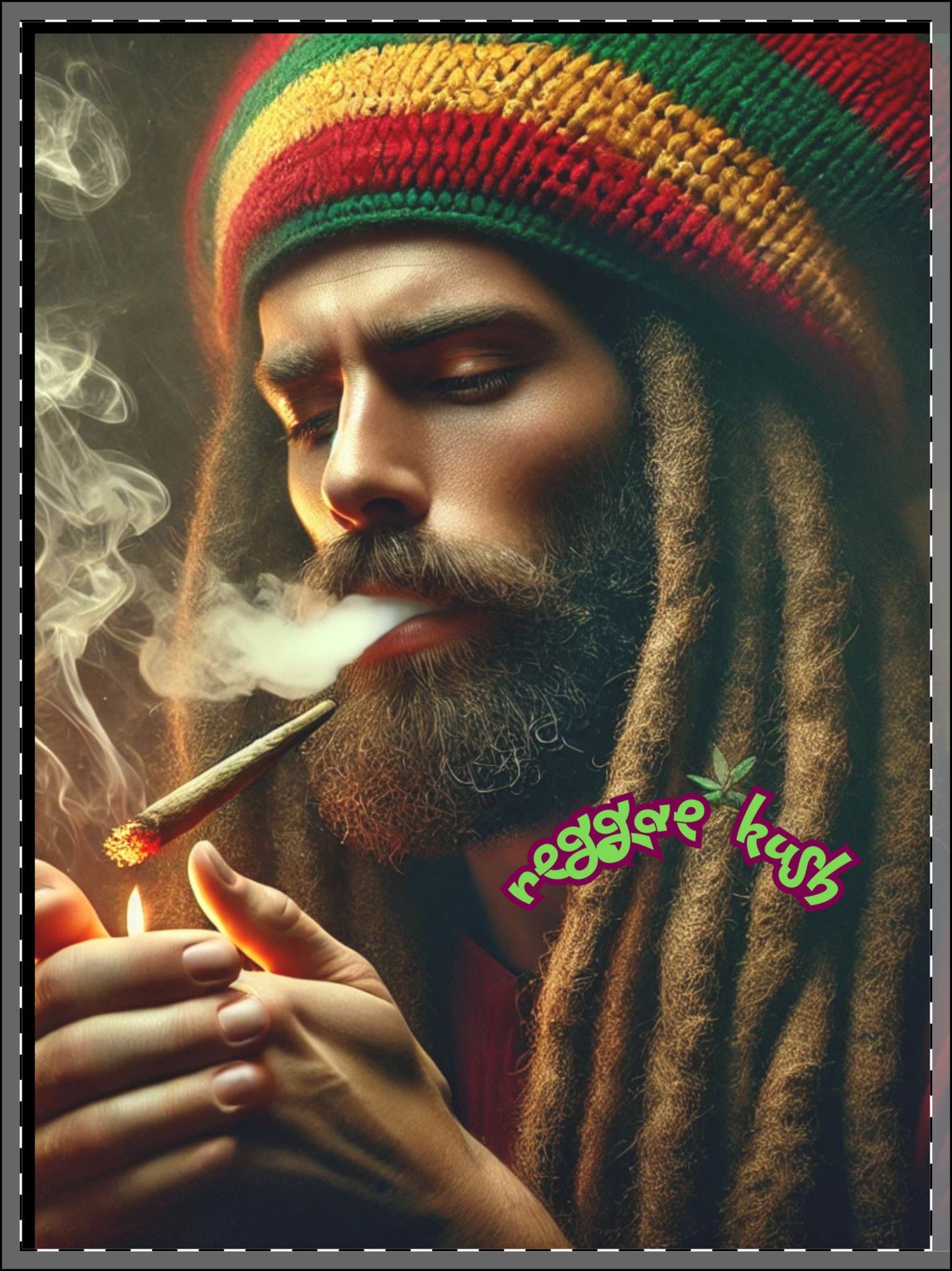 Framed Poster - Colorful Wall Art for Music Lovers & Cannabis Enthusiasts Reggae Kush