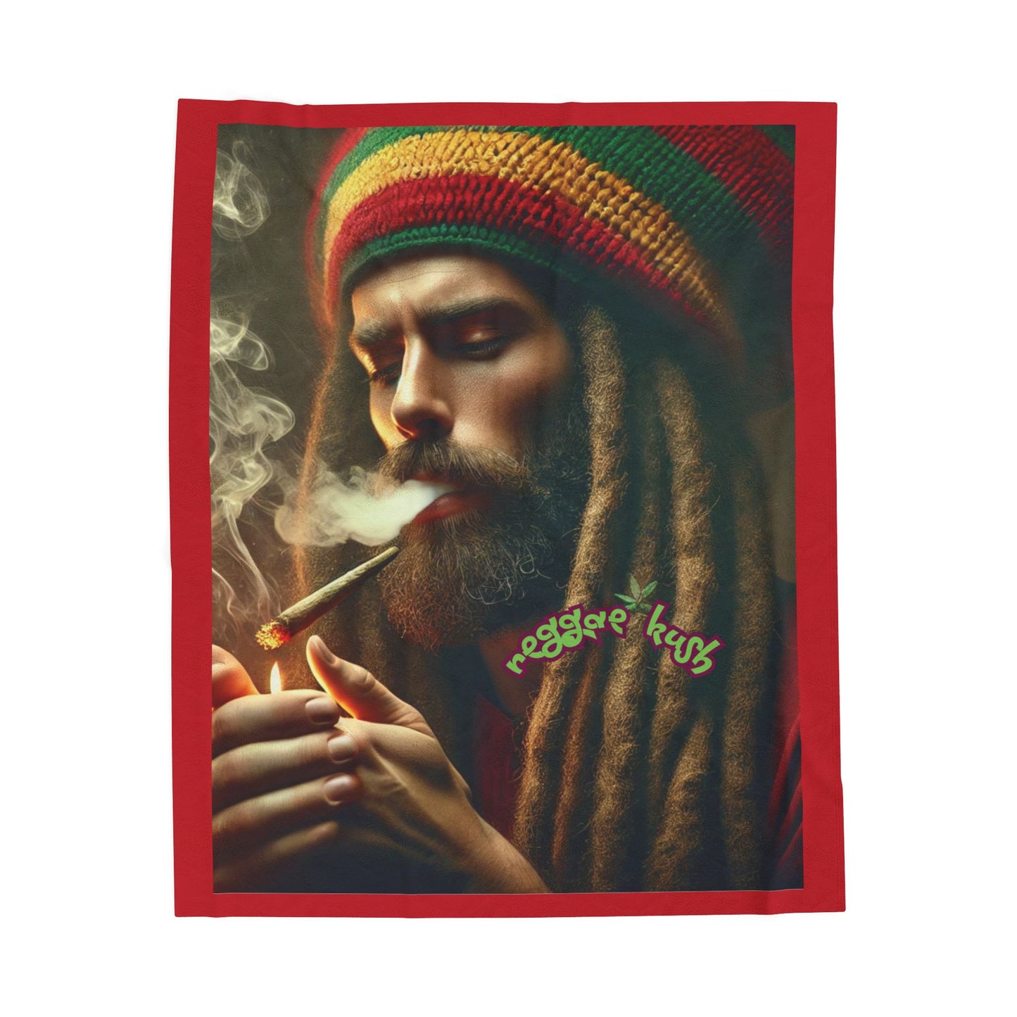 Reggae Vibes Velveteen Plush Blanket - Cozy Home Décor