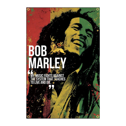 Bob Marley Banner Music Rock Band Reggae Jamaica Home Decoration Hanging flag 4 Gromments in Corners 3x5fts