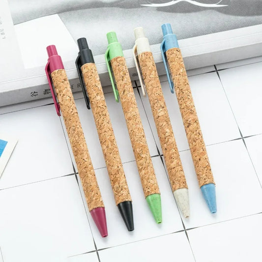 Wood grain 2PC plastic pen wheat