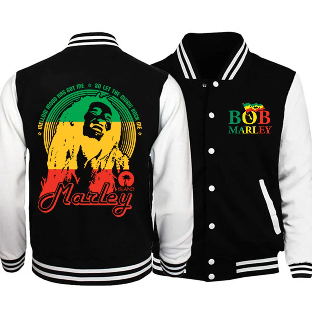 Bob Marley Black Hoodies Reggae Kush Jacket Sweatshirts