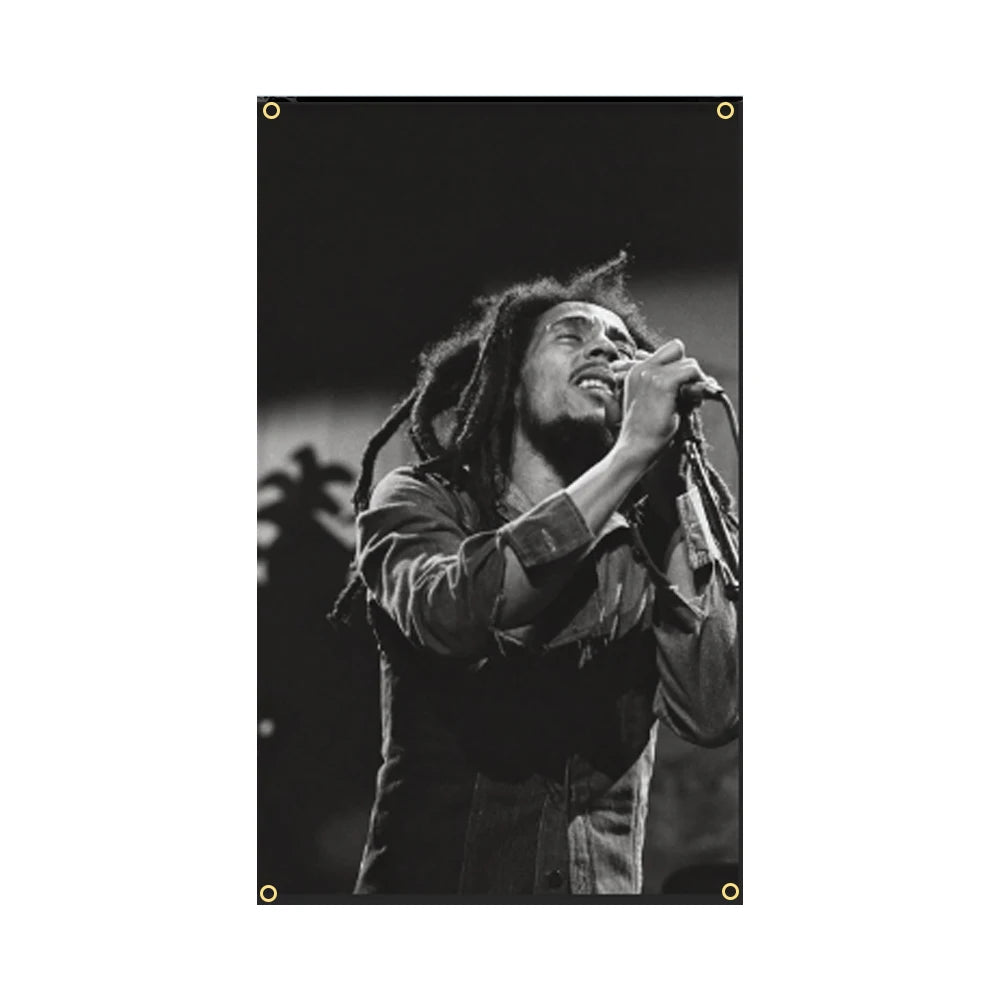 Bob Marley Banner Music Rock Band Reggae Jamaica Home Decoration Hanging flag 4 Gromments in Corners 3x5fts