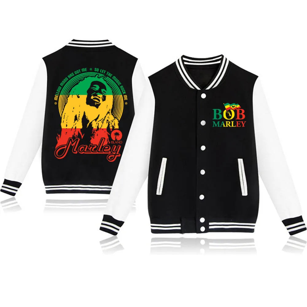 Bob Marley Black Hoodies Reggae Kush Jacket Sweatshirts