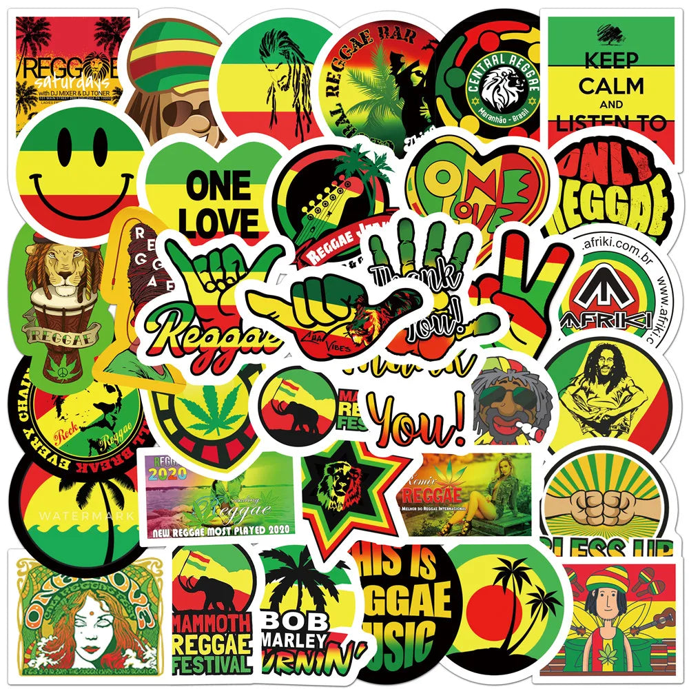 Bob Marley Reggae Music Stickers 30/50 pcs Cool Personalized  decal stickers