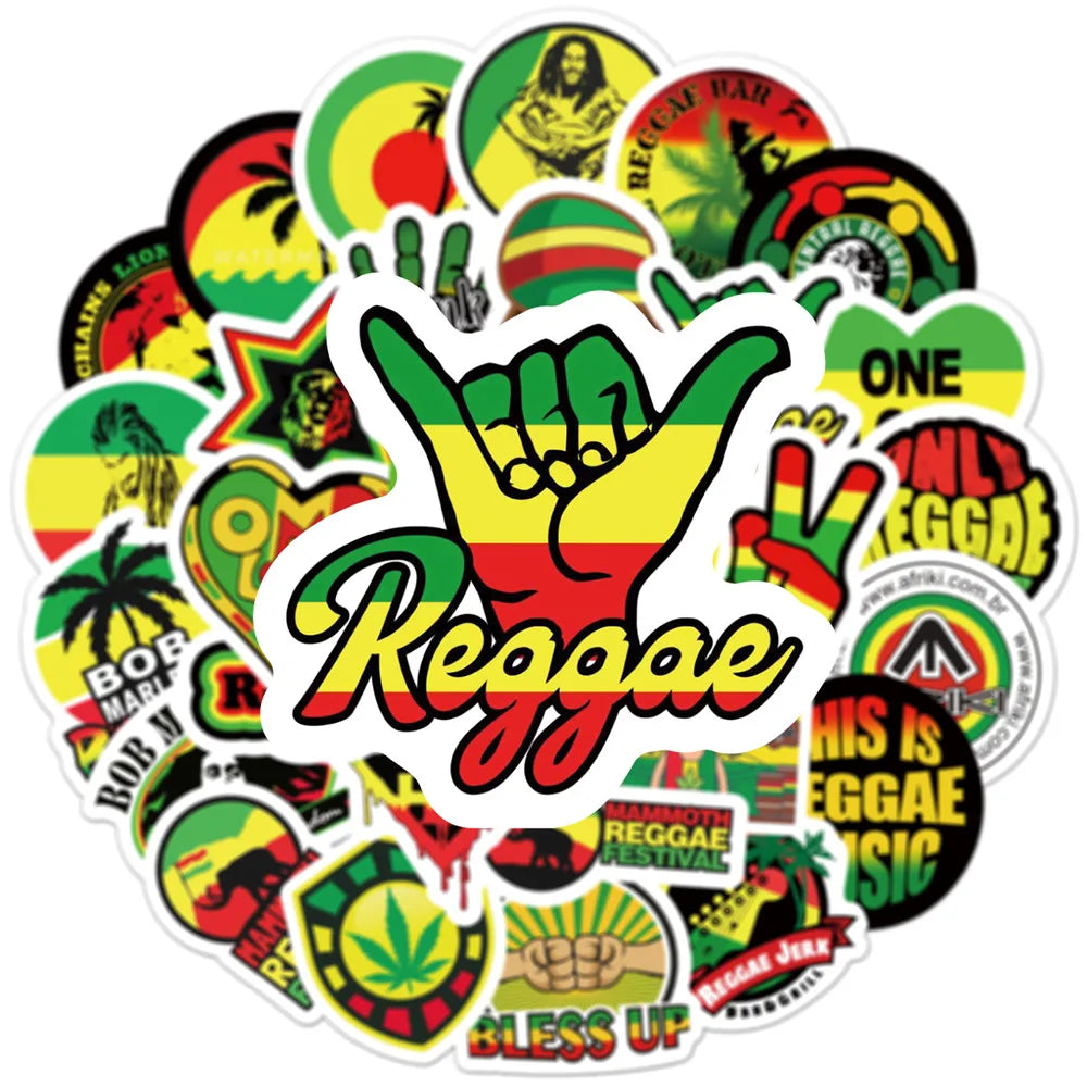 Bob Marley Reggae Music Stickers 30/50 pcs Cool Personalized  decal stickers